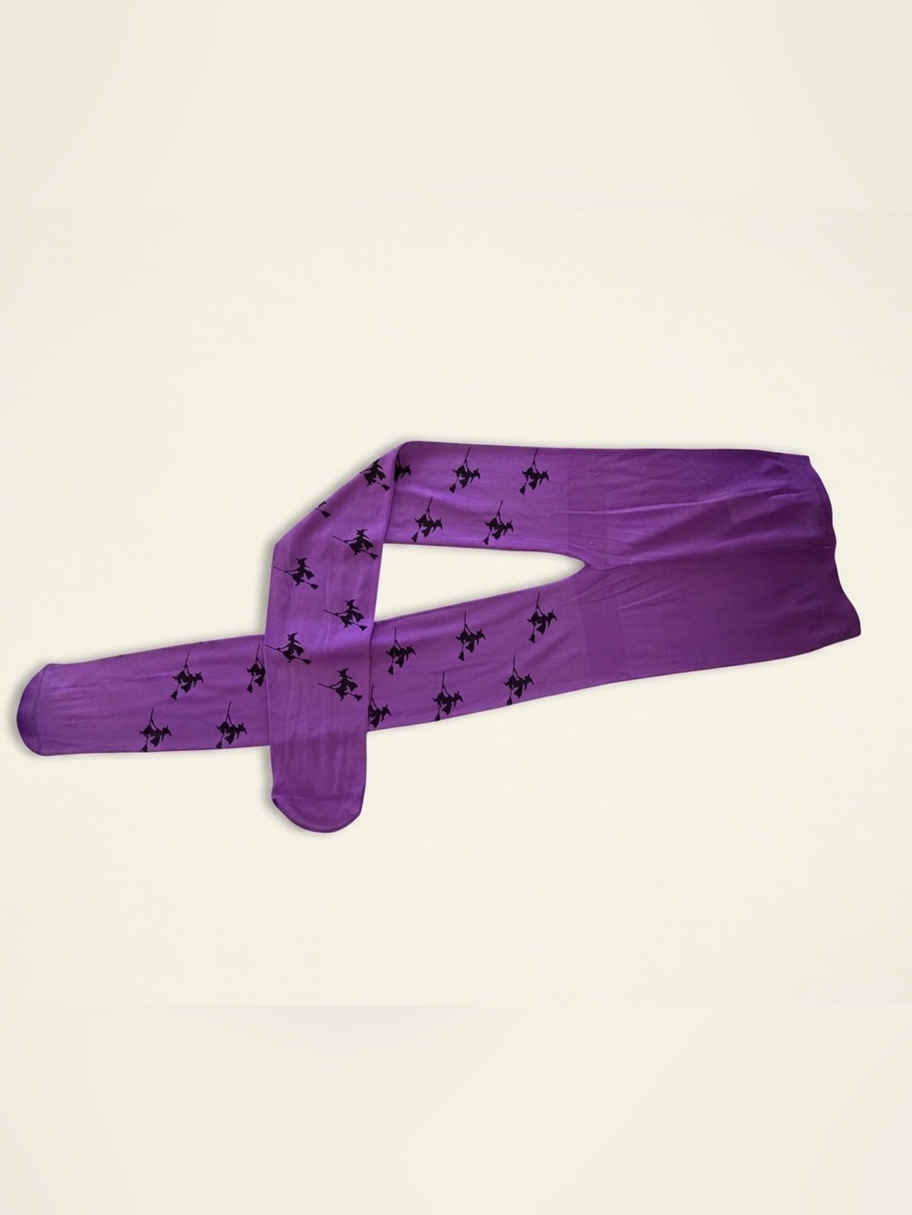 Chasing Fireflies Purple Witches girl Patterned Tights- One Size for Halloween